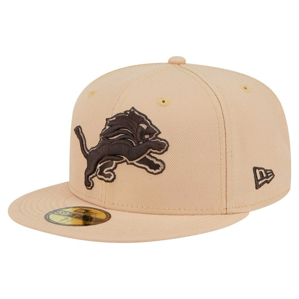 Detroit Lions New Era Candied Pecan 59FIFTY Fitted Hat - Tan Hats