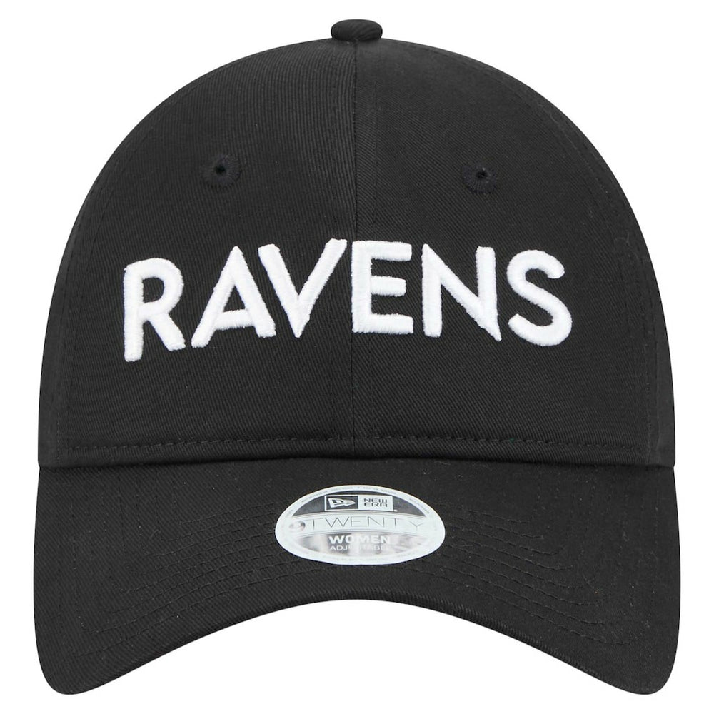Baltimore Ravens New Era Women's Cece 9TWENTY Adjustable Hat - Black Hats