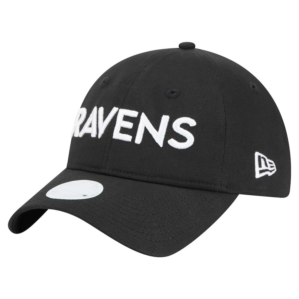 Baltimore Ravens New Era Women's Cece 9TWENTY Adjustable Hat - Black Hats