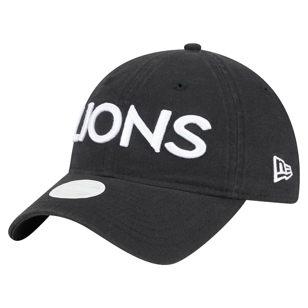Detroit Lions New Era Women's Cece 9TWENTY Adjustable Hat - Black Hats