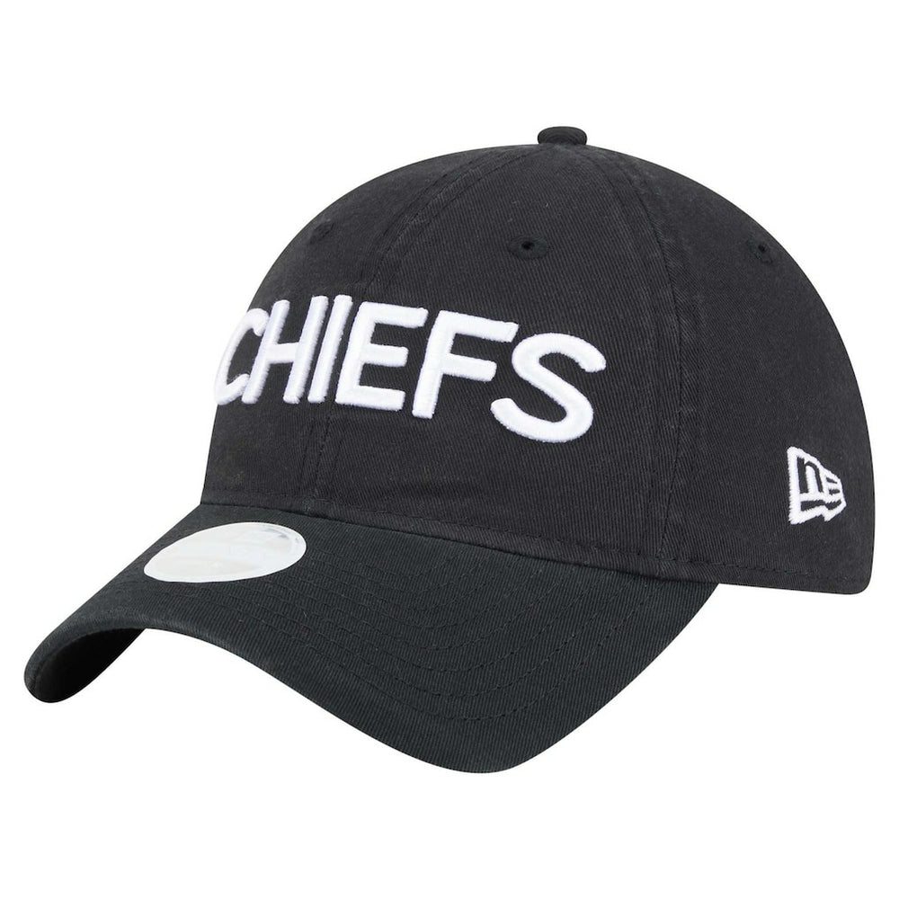 Kansas City Chiefs New Era Women's Cece 9TWENTY Adjustable Hat - Black Hats