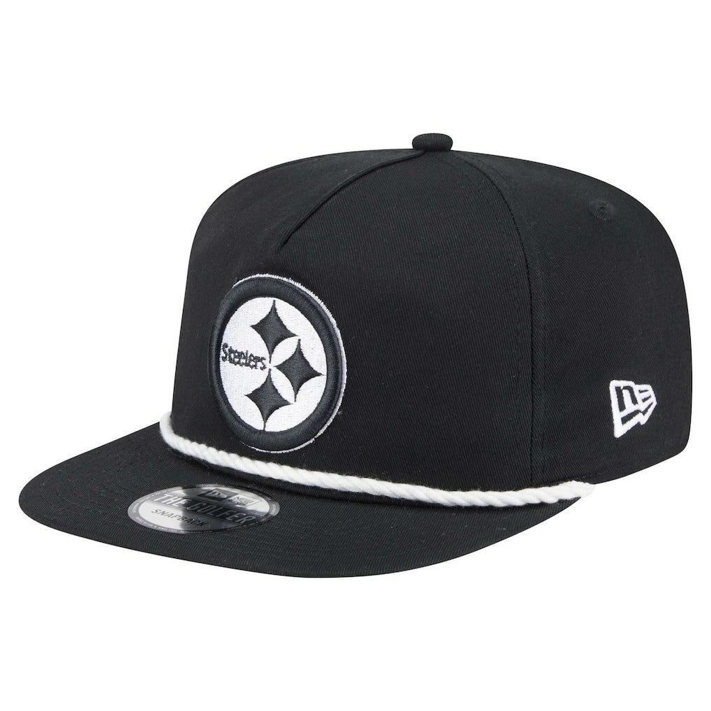 Pittsburgh Steelers New Era B-Dub Golfer Snapback Hat - Black Hats