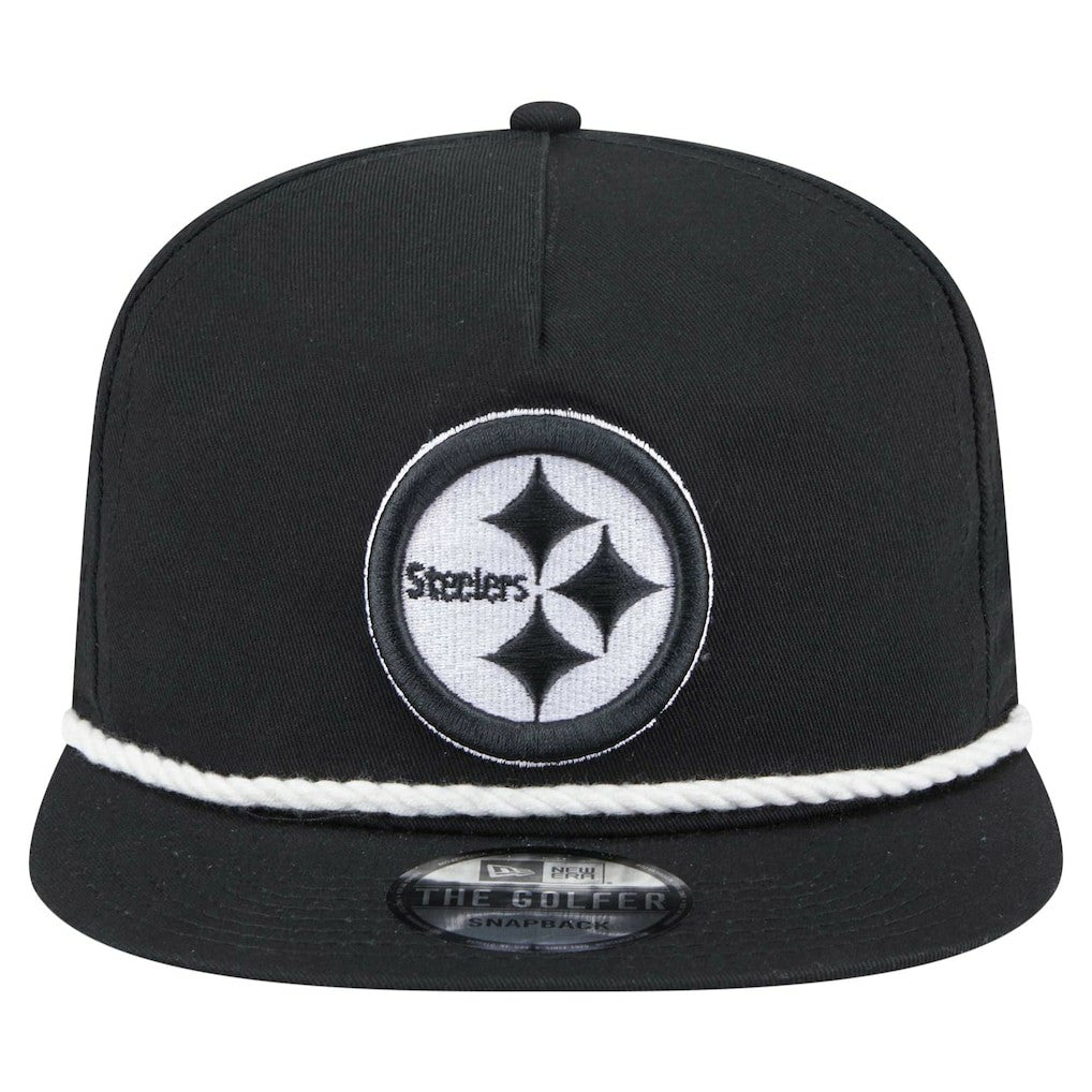 Pittsburgh Steelers New Era B-Dub Golfer Snapback Hat - Black Hats