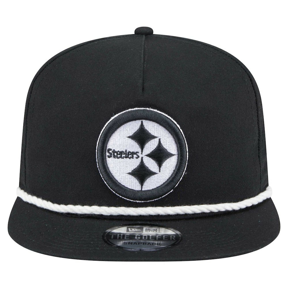 Pittsburgh Steelers New Era B-Dub Golfer Snapback Hat - Black Hats
