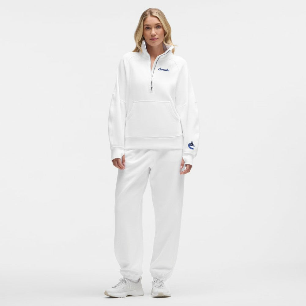 Vancouver Canucks lululemon Women's Scuba Oversized Half Zip Top - White | US 202171376