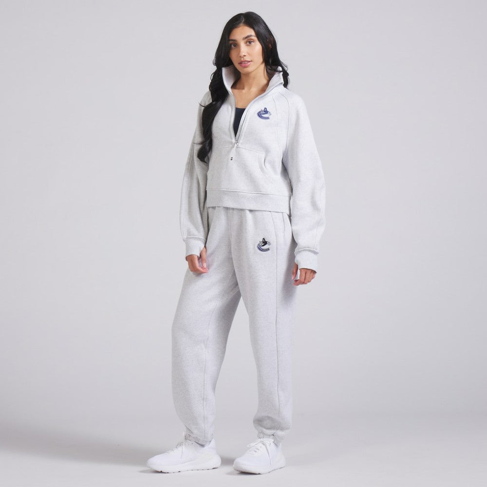 Vancouver Canucks lululemon Women's Scuba Oversized Half Zip Top - Heather Gray | US 202171378
