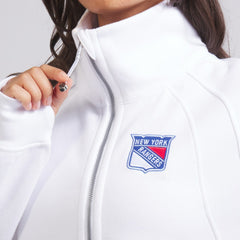 New York Rangers lululemon Women's Scuba Oversized Half Zip Top - White | US 202171384