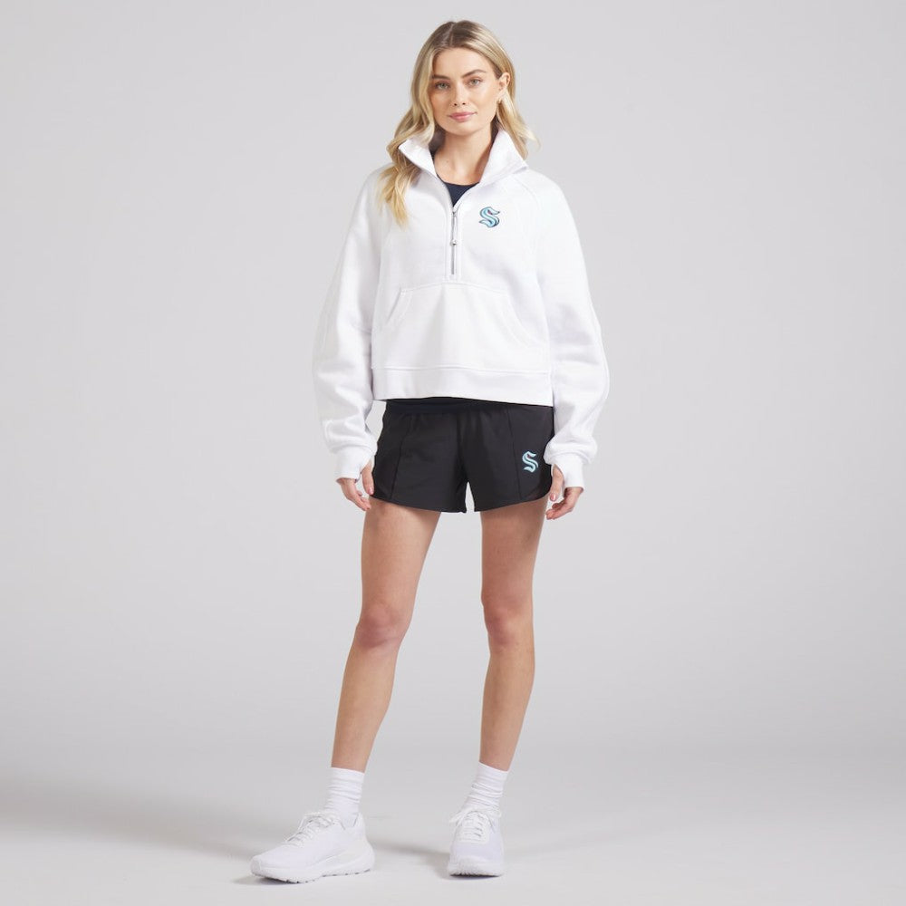 Seattle Kraken lululemon Women's Scuba Oversized Half Zip Top - White | US 202171385