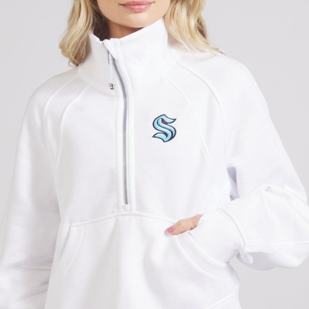 Seattle Kraken lululemon Women's Scuba Oversized Half Zip Top - White | US 202171385