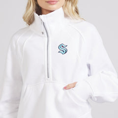 Seattle Kraken lululemon Women's Scuba Oversized Half Zip Top - White | US 202171385