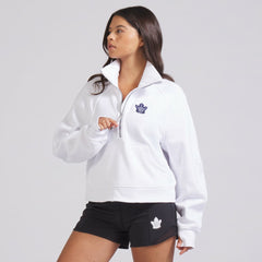 Toronto Maple Leafs lululemon Women's Scuba Oversized Half Zip Top - White | US 202171386