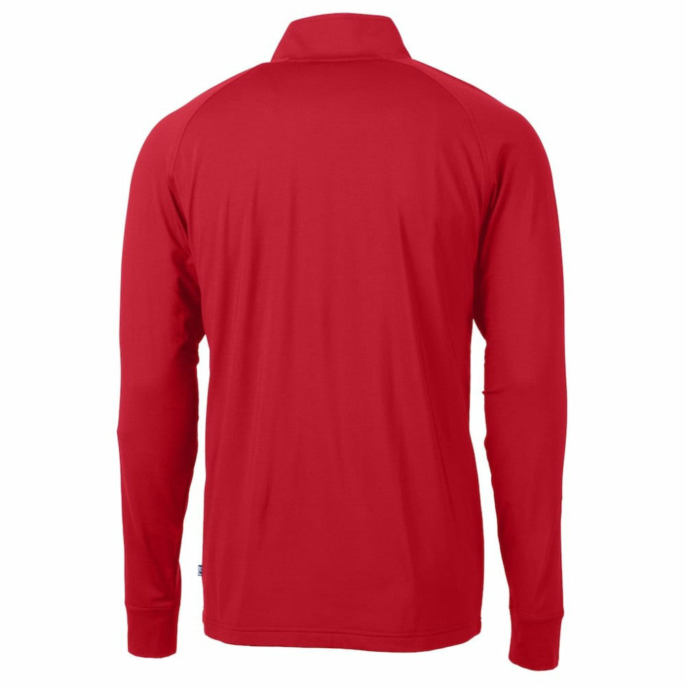 Philadelphia Phillies Cutter & Buck Big & Tall Adapt Eco Knit Stretch Recycled Quarter-Zip Pullover Top - Red Pullover