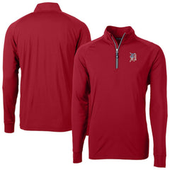Detroit Tigers Cutter & Buck Patriotic Logo Adapt Eco Knit Stretch Recycled Quarter-Zip Pullover Top - Red Pullover