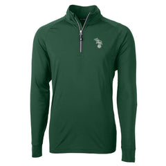 Athletics Cutter & Buck Stomper Adapt Eco Knit Stretch Recycled Quarter-Zip Pullover Top - Hunter Green Pullover