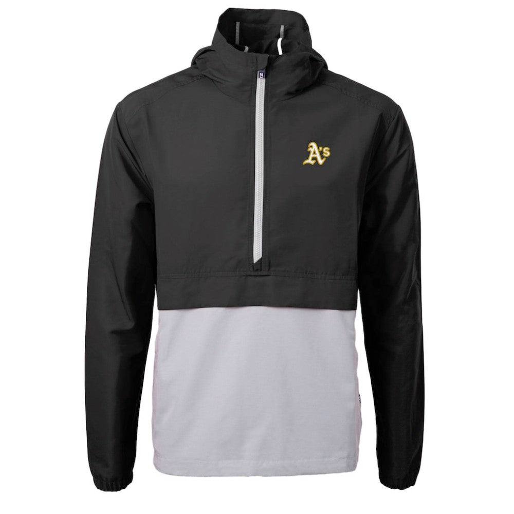 Athletics Cutter & Buck Charter Eco Recycled Half-Zip Anorak Jacket - Black Jackets
