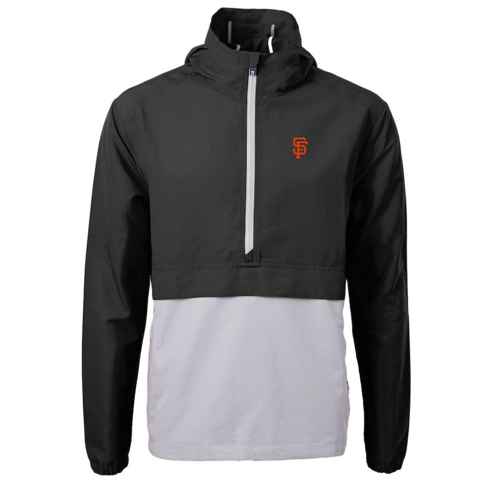 San Francisco Giants Cutter & Buck Charter Eco Recycled Half-Zip Anorak Jacket - Black Jackets
