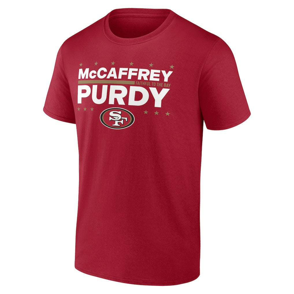 Christian McCaffrey & Brock Purdy San Francisco 49ers Election Players T-Shirt - Scarlet T-shirts