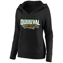 Jacksonville Jaguars Women's Plus Size Retro Logo Pullover Hoodie - Black Hoodies