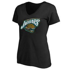 Jacksonville Jaguars Women's Plus Size Classic Logo T-Shirt - Black T-shirts