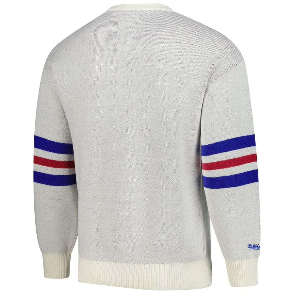 Chicago Cubs Mitchell & Ness Retro Pullover Sweater - Cream Pullover