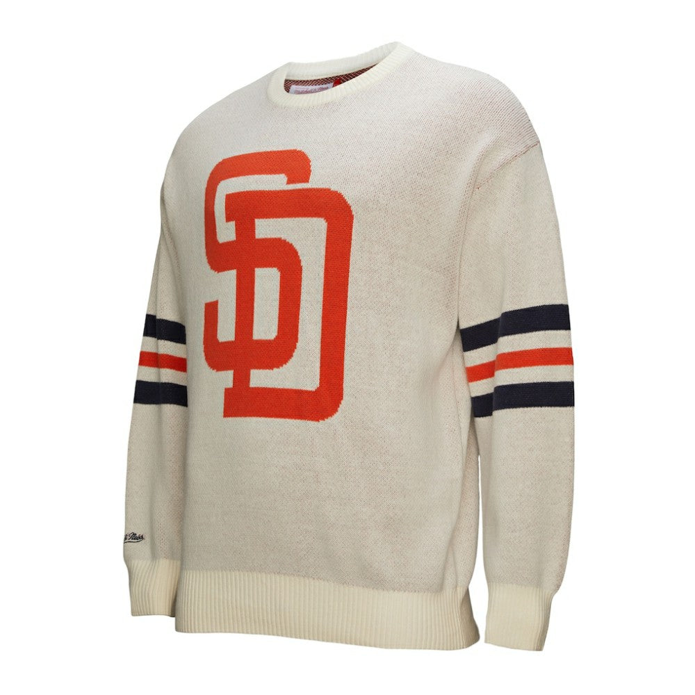 San Diego Padres Mitchell & Ness Retro Pullover Sweater - Cream Pullover