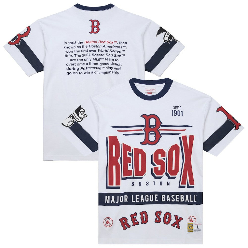 Boston Red Sox Mitchell & Ness Cooperstown Collection Team Origins Premium T-Shirt - White T-shirts