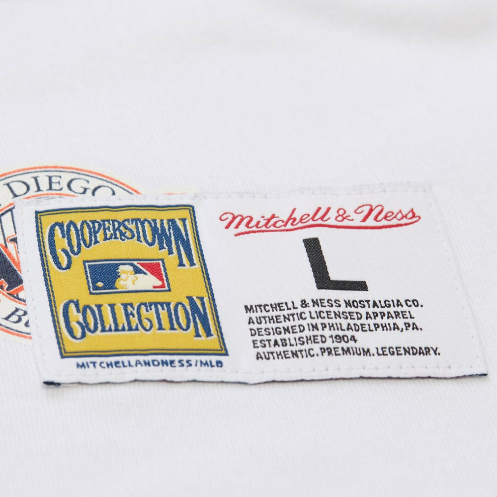San Diego Padres Mitchell & Ness Cooperstown Collection Team Origins Premium T-Shirt - White T-shirts
