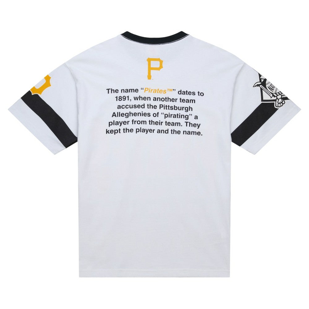 Pittsburgh Pirates Mitchell & Ness Cooperstown Collection Team Origins Premium T-Shirt - White T-shirts