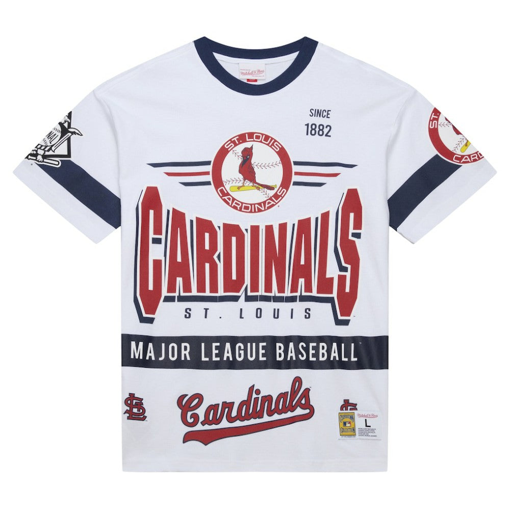 St. Louis Cardinals Mitchell & Ness Cooperstown Collection Team Origins Premium T-Shirt - White T-shirts