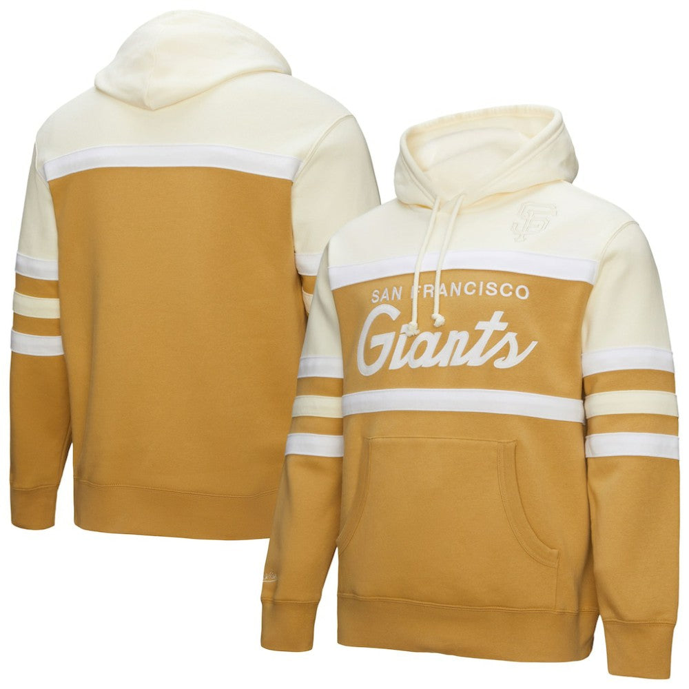 San Francisco Giants Mitchell & Ness Head Coach Pullover Hoodie - Tan/Cream Hoodies