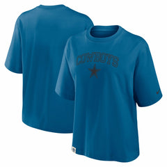 Dallas Cowboys Women's Glory Arch Boxy T-Shirt - Blue T-shirts