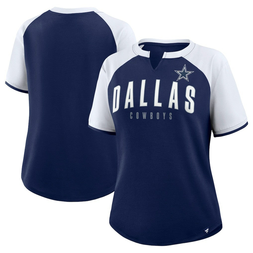 Dallas Cowboys Women's Height Advantage T-Shirt - Navy/White T-shirts