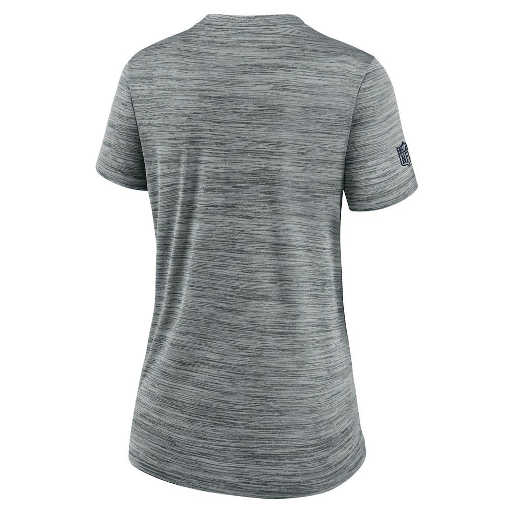 Dallas Cowboys Women's Sideline Velocity Dri-FIT T-Shirt - Gray T-shirts