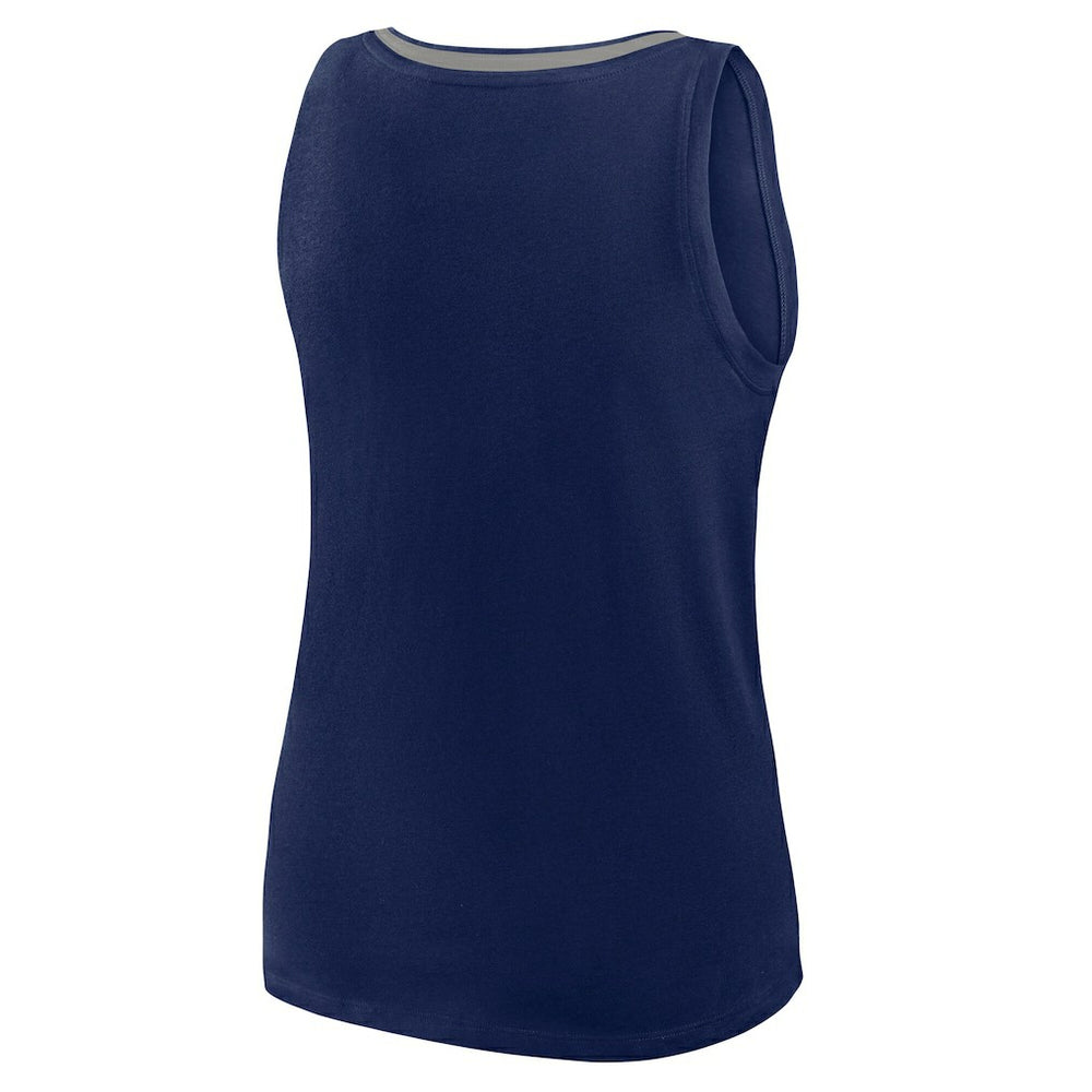 Dallas Cowboys Logo Athletic Women's Stellar Win V-Neck Tank Top - Navy Tops