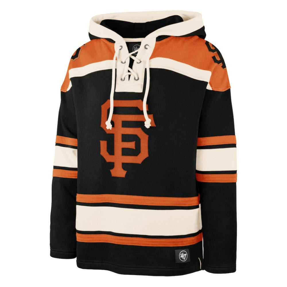 San Francisco Giants '47 Superior Lacer Pullover Hoodie - Black Hoodies