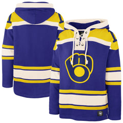 Milwaukee Brewers '47 Superior Lacer Pullover Hoodie - Royal Hoodies