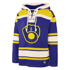 Milwaukee Brewers '47 Superior Lacer Pullover Hoodie - Royal Hoodies