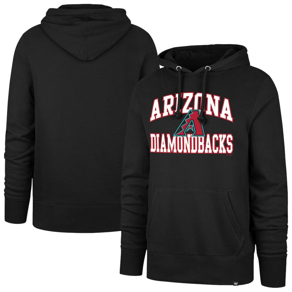 Arizona Diamondbacks '47  Velocity Headline Pullover Hoodie - Black Hoodies