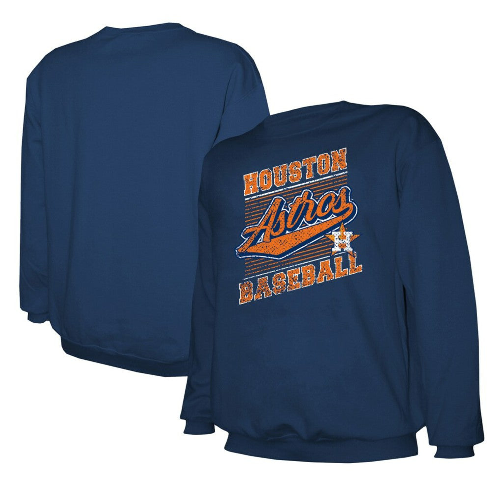 Houston Astros Stitches Lightweight Crew Sweatshirt - Navy Sweatshirts