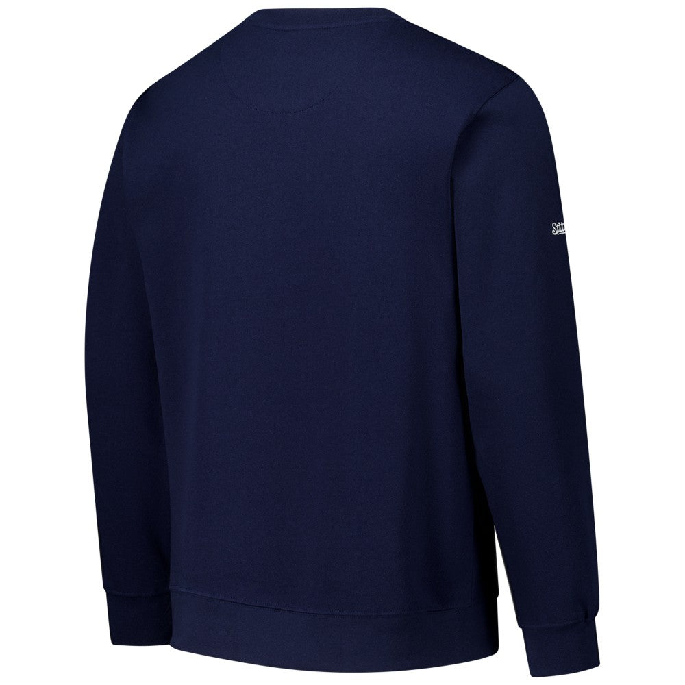 Milwaukee Brewers Stitches Lightweight Crew Sweatshirt - Navy Sweatshirts
