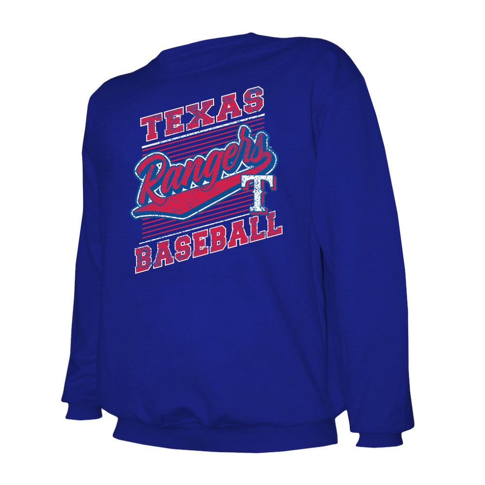 Texas Rangers Stitches Lightweight Crew Sweatshirt - Royal Sweatshirts