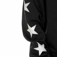 Houston Texans Gameday Couture Women's Rhinestone Star Sleeve Settle the Score Oversized Tri-Blend Pullover - Black Pullover