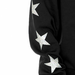 Green Bay Packers Gameday Couture Women's Rhinestone Star Sleeve Settle the Score Oversized Tri-Blend Pullover - Black Pullover