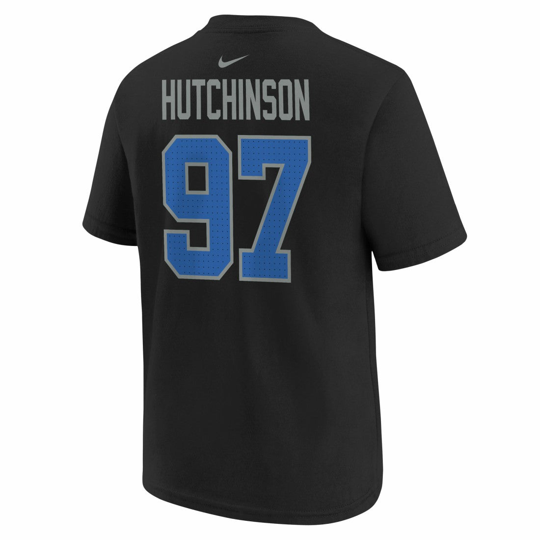 Aidan Hutchinson Detroit Lions Player Name & Number T-Shirt - Black T-shirts
