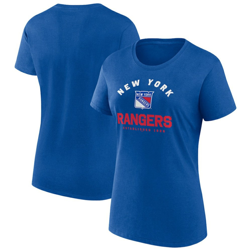 New York Rangers Logo Athletic Women's Unrivaled T-Shirt - Blue | US 202179615