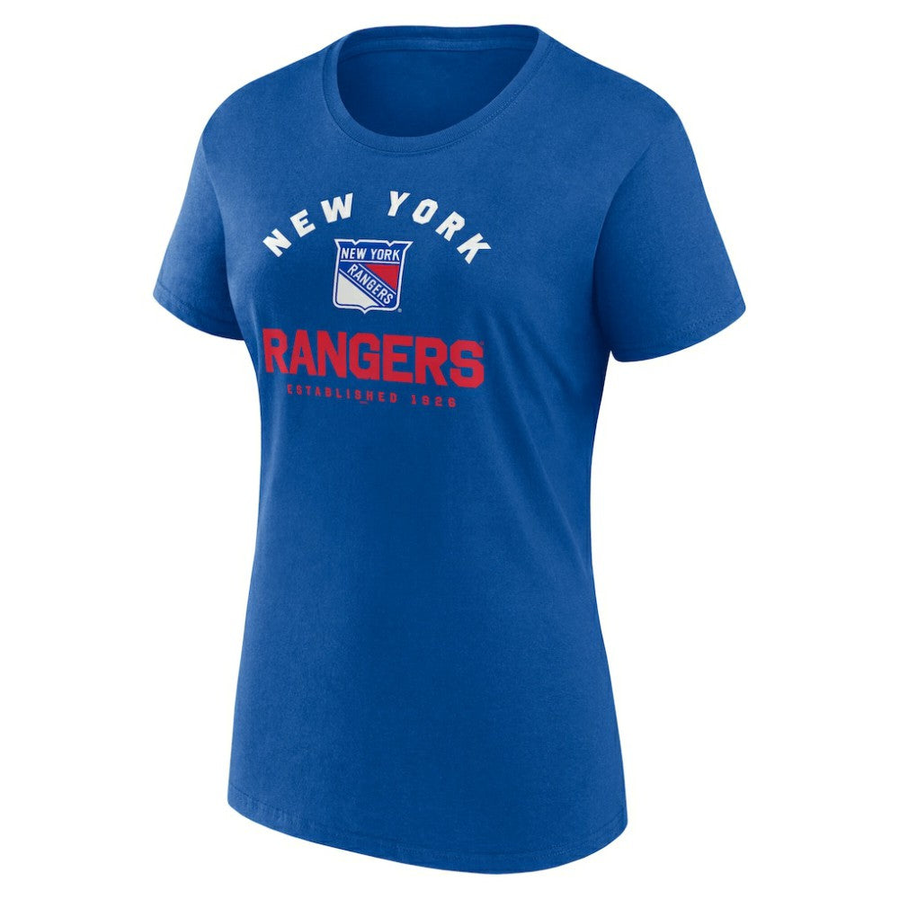 New York Rangers Logo Athletic Women's Unrivaled T-Shirt - Blue | US 202179615