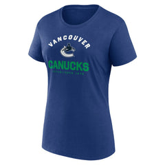 Vancouver Canucks Logo Athletic Women's Unrivaled T-Shirt - Blue | US 202179622