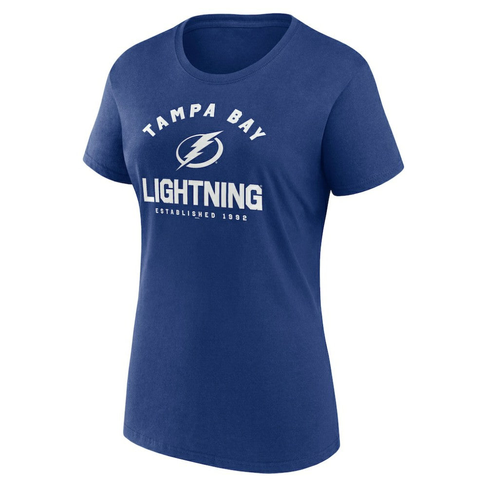 Tampa Bay Lightning Logo Athletic Women's Unrivaled T-Shirt - Blue | US 202179624