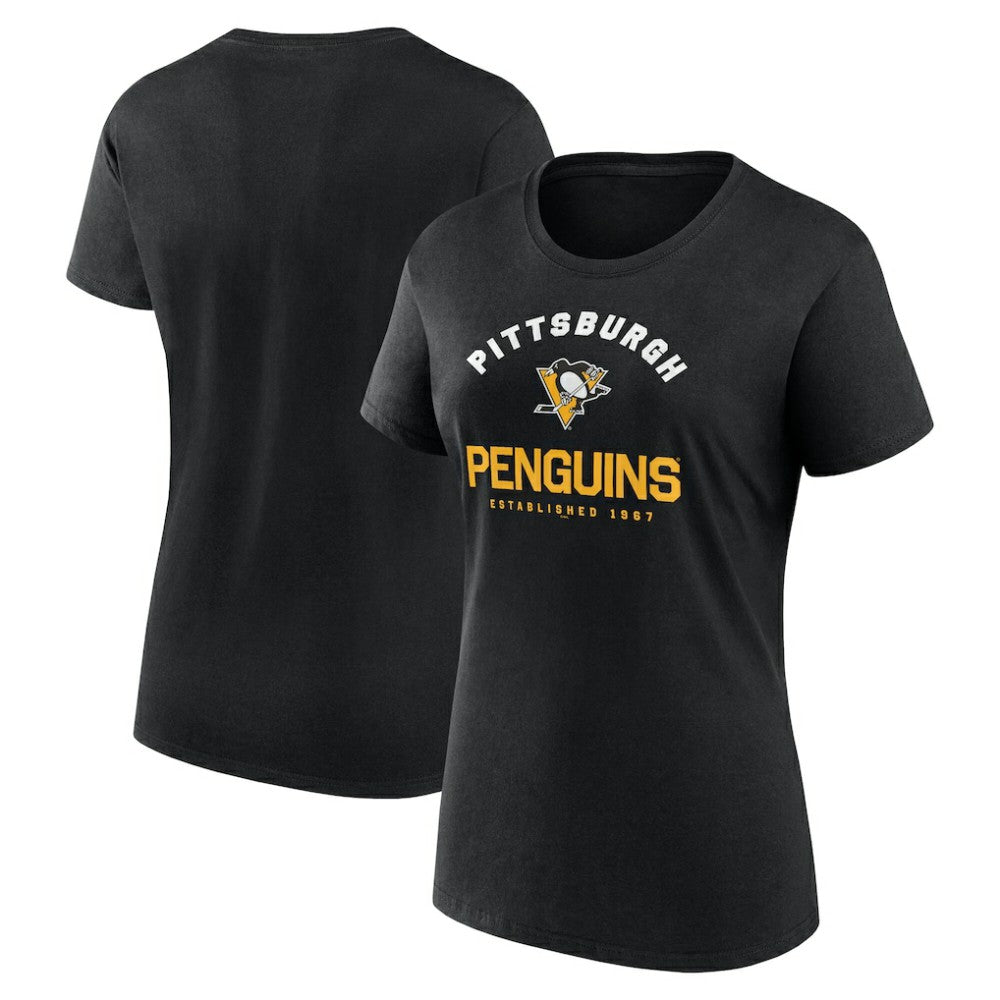 Pittsburgh Penguins Logo Athletic Women's Unrivaled T-Shirt - Black | US 202179625