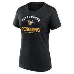 Pittsburgh Penguins Logo Athletic Women's Unrivaled T-Shirt - Black | US 202179625